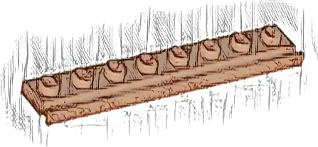 Plate, Modified 1 x 8 with Door Rail