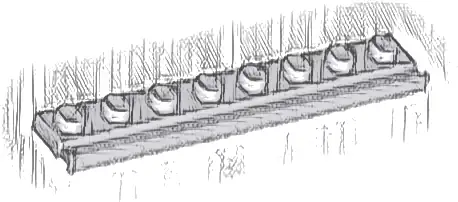 Plate, Modified 1 x 8 with Door Rail