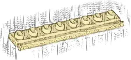 Plate, Modified 1 x 8 with Door Rail