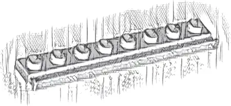 Plate, Modified 1 x 8 with Door Rail