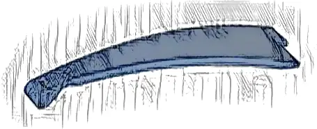 Technic, Panel Curved #52 3 x 13 Tapered Left