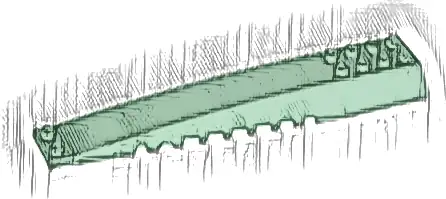 Wedge 16 x 4 Triple Curved with Reinforcements