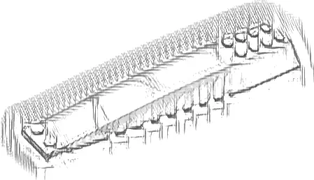 Wedge 16 x 4 Triple Curved with Reinforcements