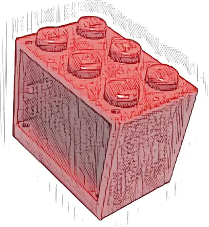 Container, Cupboard 2 x 3 x 2 - Solid Studs