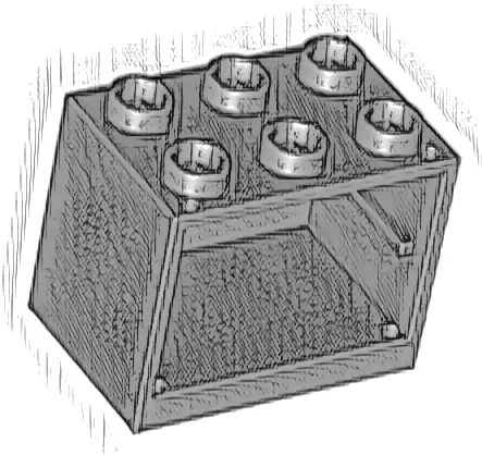 Container, Cupboard 2 x 3 x 2 - Hollow Studs