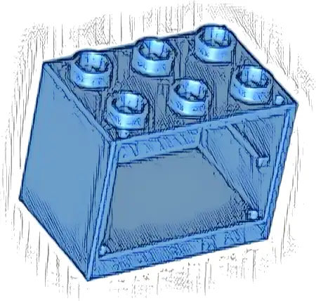 Container, Cupboard 2 x 3 x 2 - Hollow Studs