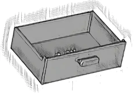 Container, Cupboard 2 x 3 Drawer