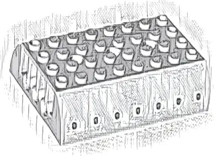 Slope, Curved 6 x 8 x 2 Double with 7 Silver Oval Airplane Windows Pattern on Both Sides