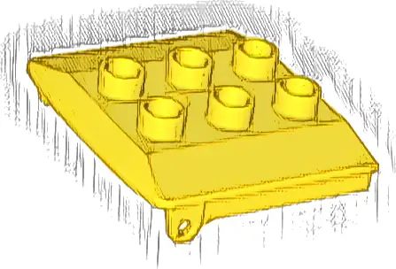 Duplo Backhoe / Train Cabin Roof