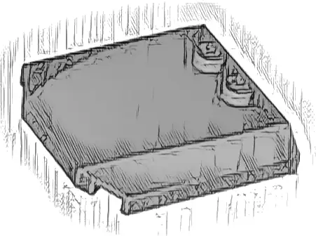 Wedge 4 x 4 x 2/3 Triple Curved