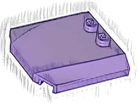 Wedge 4 x 4 x 2/3 Triple Curved