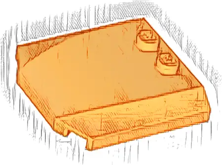 Wedge 4 x 4 x 2/3 Triple Curved