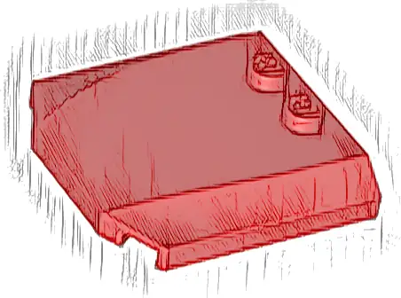 Wedge 4 x 4 x 2/3 Triple Curved