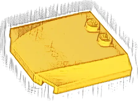 Wedge 4 x 4 x 2/3 Triple Curved