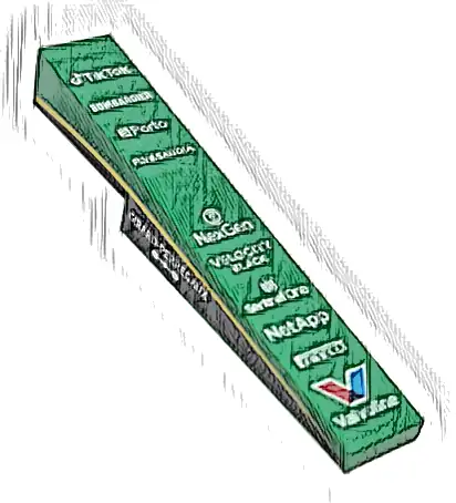 Slope 10 6 x 1 with 'GIRARD-PERREGAUX', 'Valvoline', 'TikTok', 'BOMBARDIER', 'Porto', 'FLY-SAUDIA', 'NexGen', 'VELOCITY BLACK', 'Sentinel One' 'NetApp' and 'PIRELLI' Logos Pattern