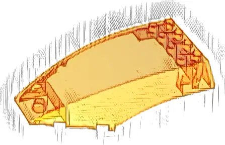 Windscreen 10 x 6 x 2 Curved
