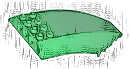 Windscreen 10 x 6 x 2 Curved