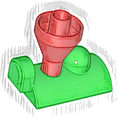 Część LEGO® 4570c01 Duplo, Góra Lokomotywy Parowej z Czerwonym Stałym Kominem