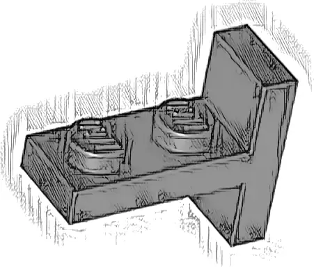 Bracket 1 x 2 - 2 x 1 Centered