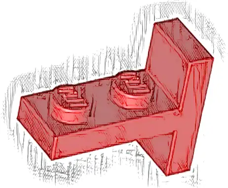 Bracket 1 x 2 - 2 x 1 Centered