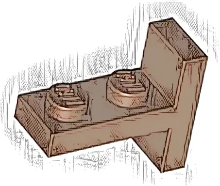 Bracket 1 x 2 - 2 x 1 Centered