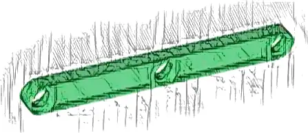 Technic, Link 1 x 9 with 3 Holes