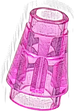 Cone 1 x 1 with Top Groove