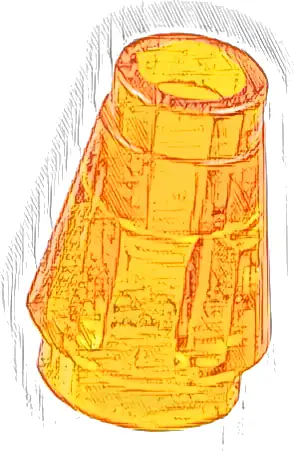 Cone 1 x 1 with Top Groove