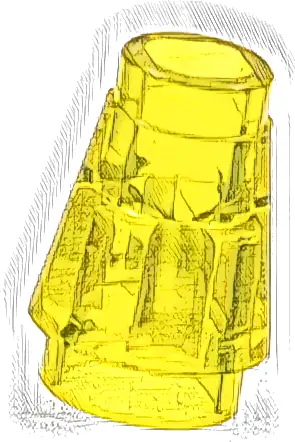 Cone 1 x 1 with Top Groove