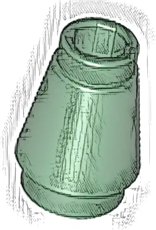 Cone 1 x 1 with Top Groove