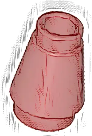 Cone 1 x 1 with Top Groove