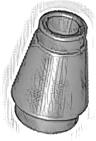 Cone 1 x 1 with Top Groove