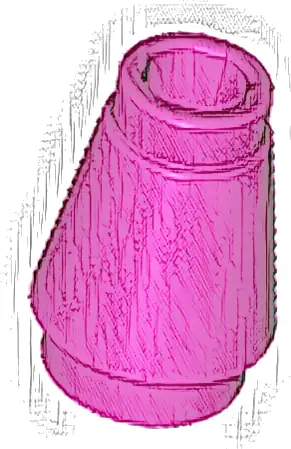 Cone 1 x 1 with Top Groove