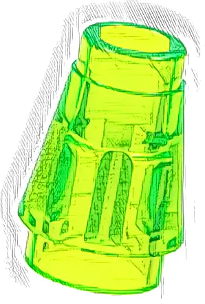 Cone 1 x 1 with Top Groove