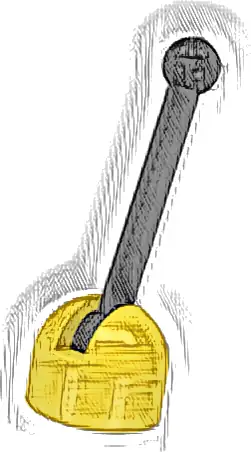 Antenna Small Base with Black Lever (4592 / 4593)