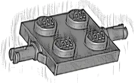 Plate, Modified 2 x 2 with Wheels Holder