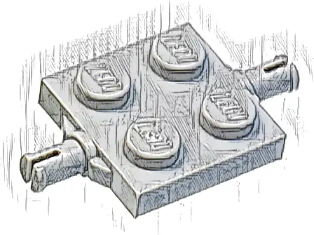 Plate, Modified 2 x 2 with Wheels Holder
