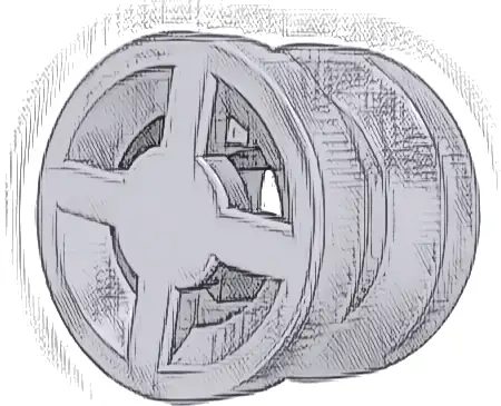 Wheel  8mm D. x 6mm
