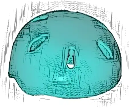 Minifigure, Headgear Helmet Sports with Vent Holes