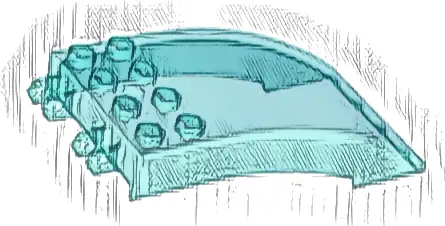 Windscreen 8 x 4 x 2 Curved with Locking Dual 2 Fingers