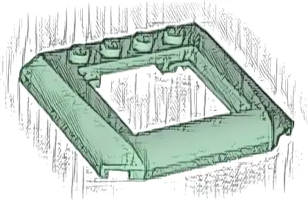 Wedge 5 x 6 x 2/3 Triple Curved with 3 x 4 Cutout for Window (Sunroof)