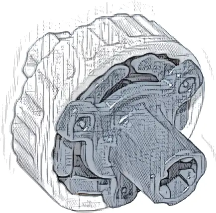 Technic, Clutch Connector with White Outside (46835 / 46834)