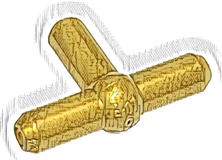 Pneumatic T Piece Second Version (T Bar with Ball in Center)