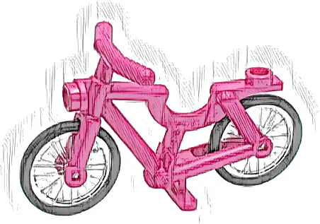 Bicycle with Trans-Clear Wheels with Molded Black Hard Rubber Tires (4719 / 92851pb01)