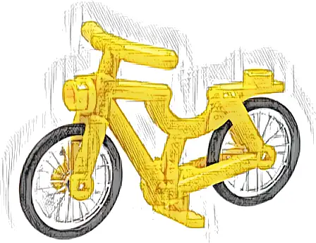 Bicycle with Trans-Clear Wheels with Molded Black Hard Rubber Tires (4719 / 92851pb01)