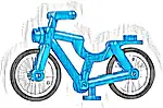 Bicycle with Trans-Clear Wheels with Molded Black Hard Rubber Tires (4719 / 92851pb01)
