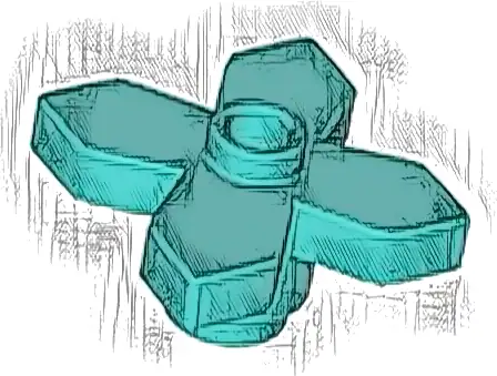 Plant Flower 2 x 2 Leaves - Angular