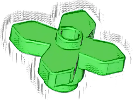 Plant Flower 2 x 2 Leaves - Angular