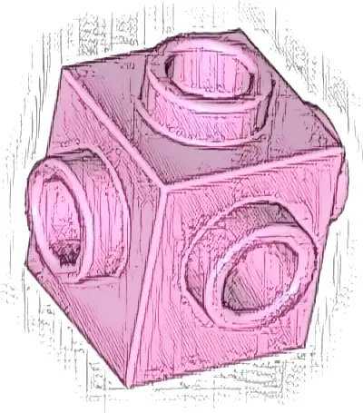 Brick, Modified 1 x 1 with Studs on 4 Sides