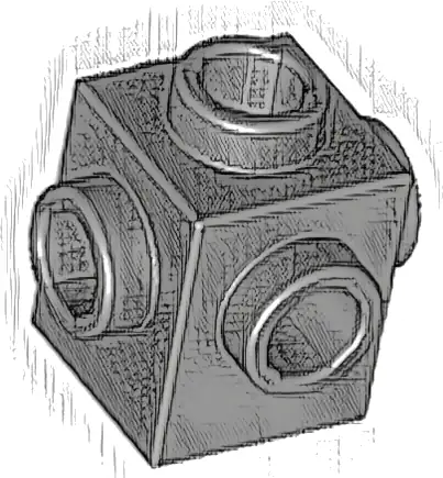 Brick, Modified 1 x 1 with Studs on 4 Sides